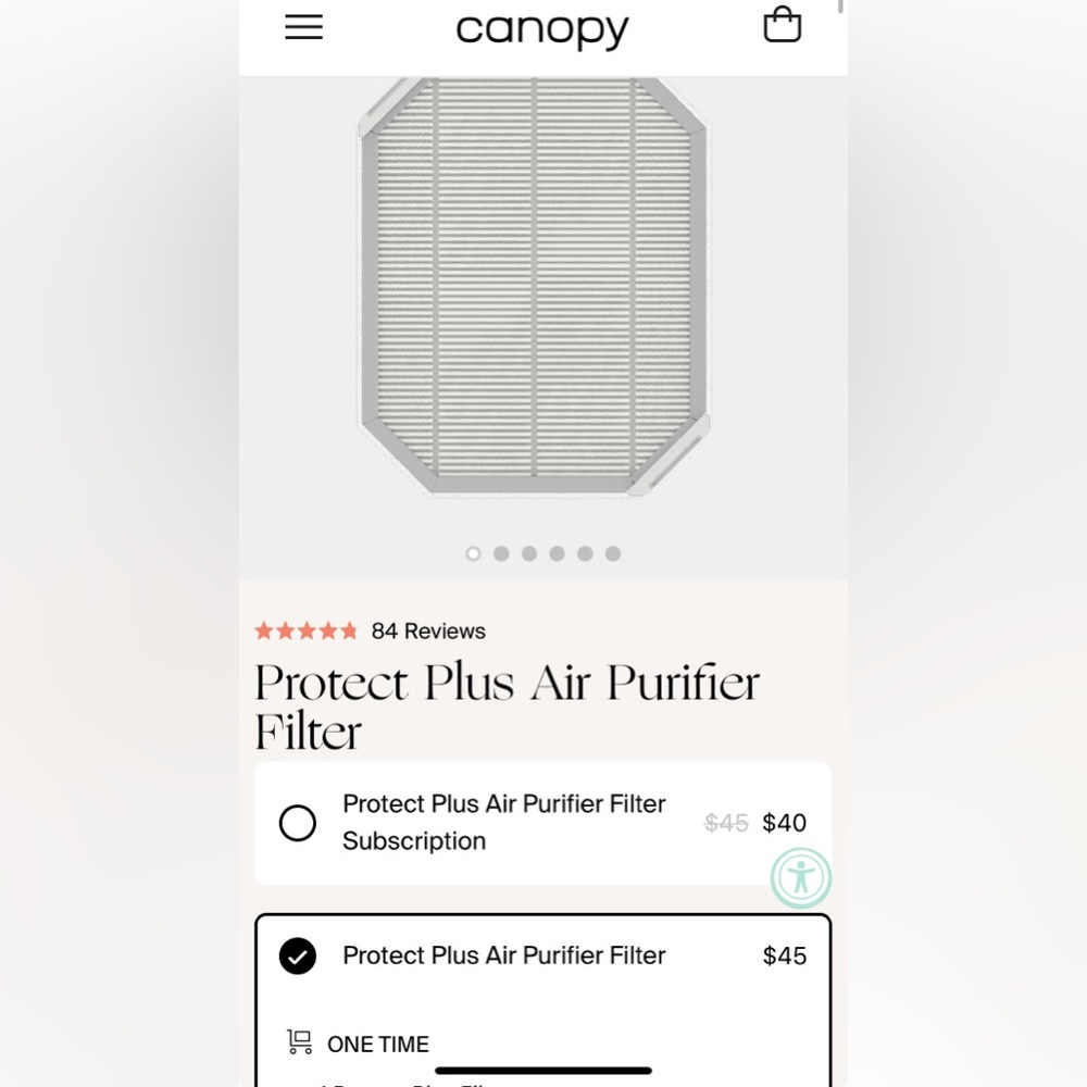 CANOPY Protect Plus Air Purifier Replacement Filter ** NEW IN BOX
